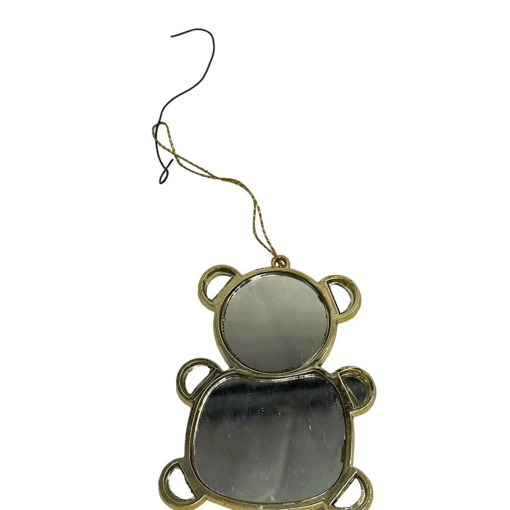 Stained Glass Teddy Bear Suncatcher Ornament 3”